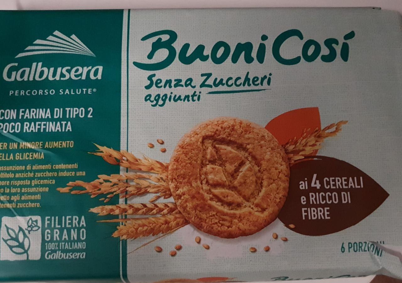 Fotografie - BuoniCosì Senza Zuccheri Aggiunti ai 4 Cereali e Ricco Di Fibre Galbusera