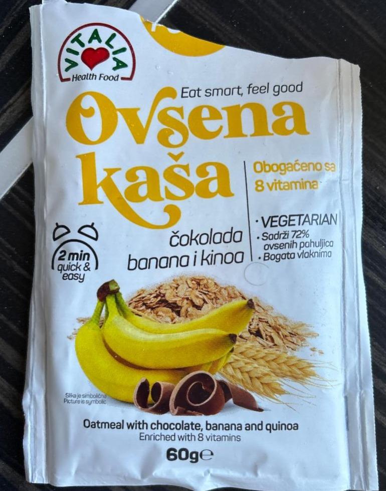 Fotografie - Ovsena kaša čokolada banana i kinoa Vitalia