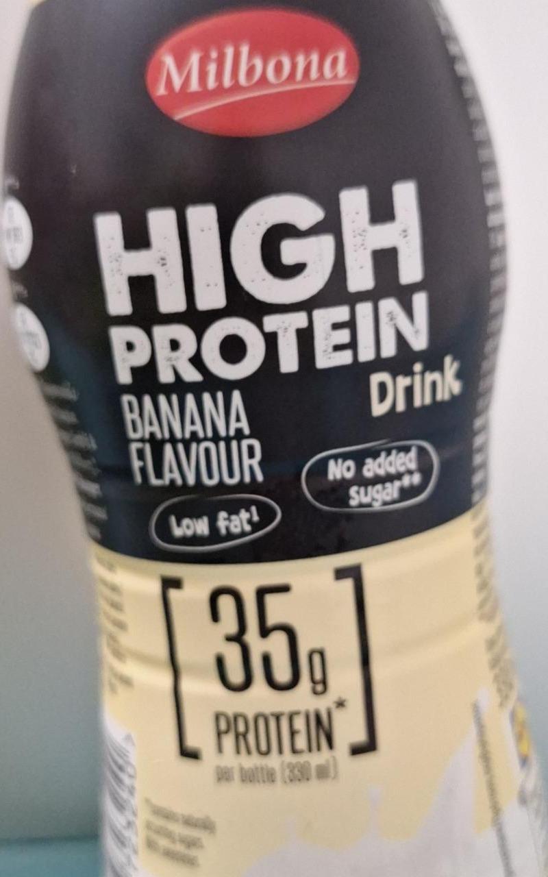 Fotografie - High protein drink banana fravour Milbona