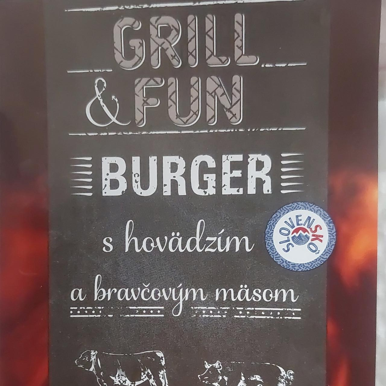 Fotografie - Burger s hovädzím a bravčovým mäsom Grill & Fun