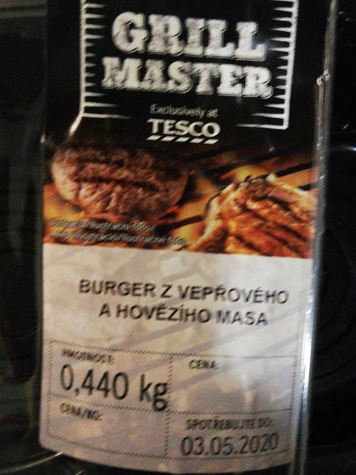 Fotografie - Burger z vepřového a hovězího masa Grill master