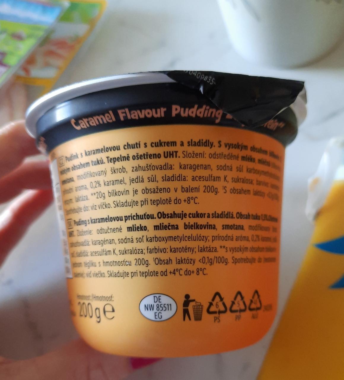 High Protein Pudding Caramel Milbona Kalórie Kj A Nutričné Hodnoty Kalorickétabuľky Sk