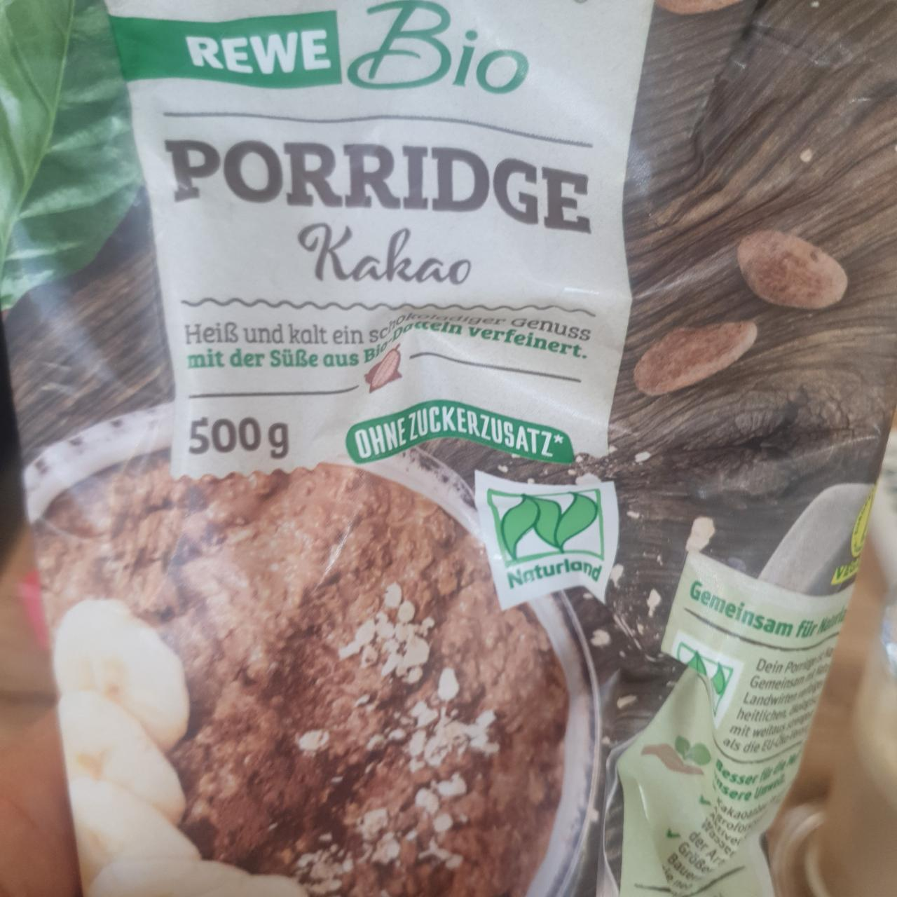 Fotografie - Porridge Kakao Rewe Bio