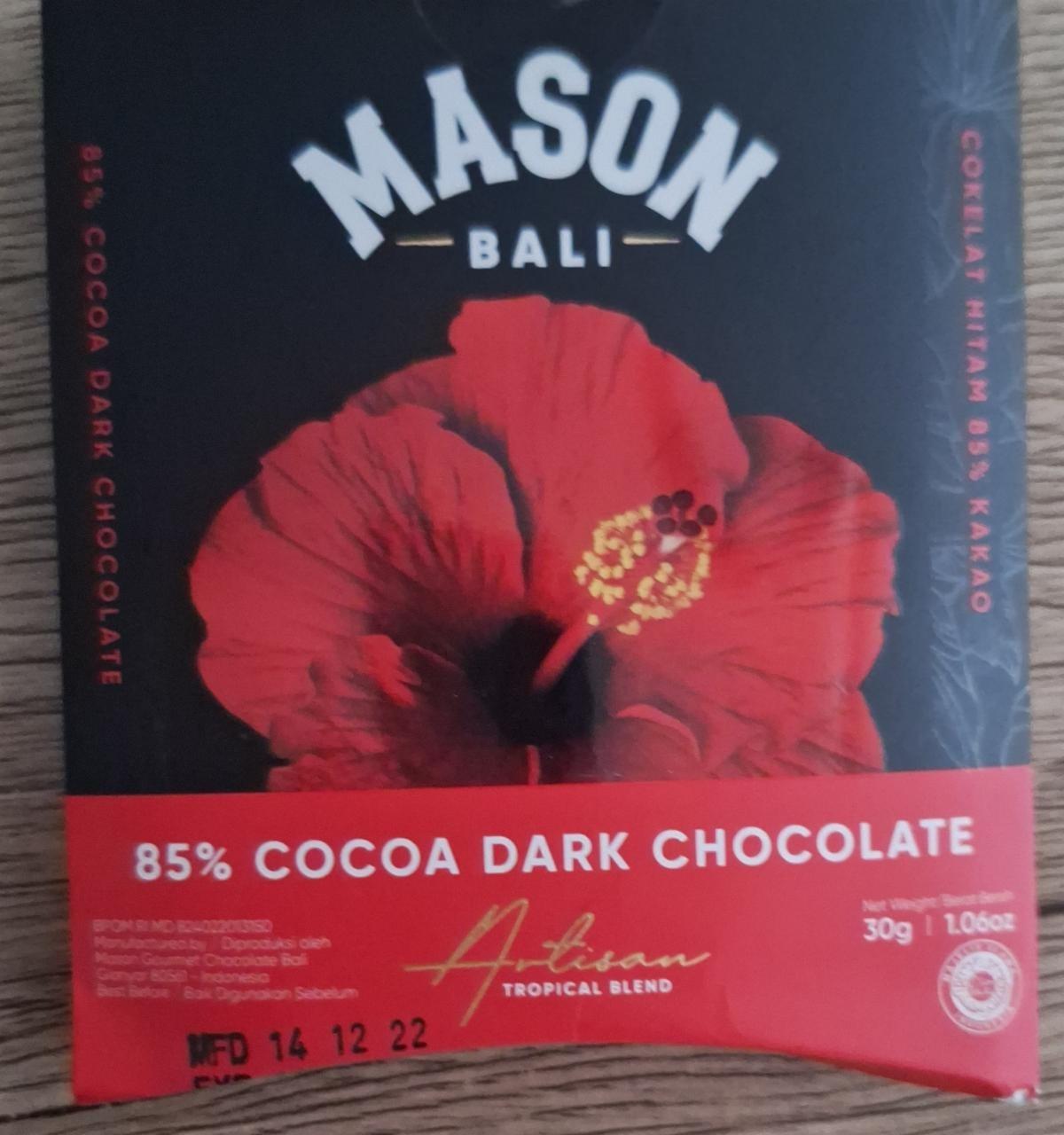 Fotografie - 85% Cocoa Dark Chocolate Mason Bali