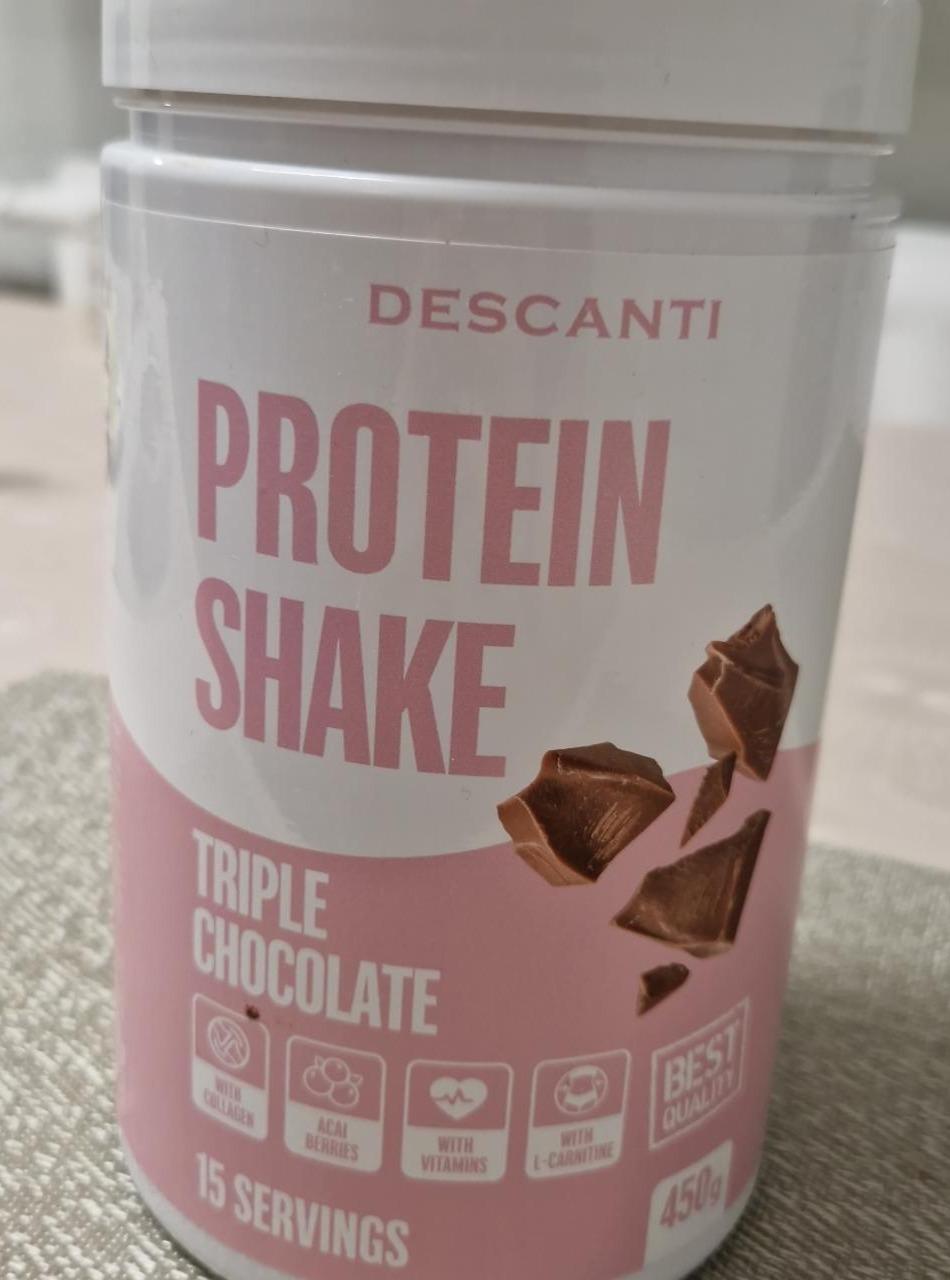 Fotografie - Protein shake Triple chocolate Descanti