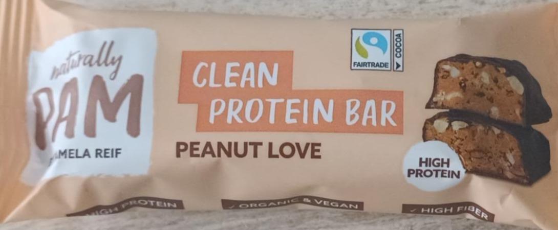 Fotografie - Clean protein bar peanut love Naturally Pam