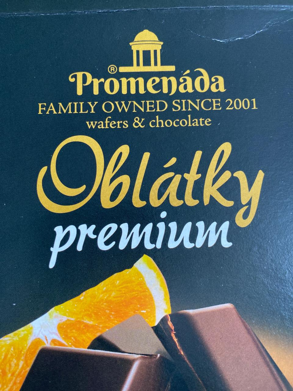 Fotografie - Oblátky premium pomaranč Promenáda