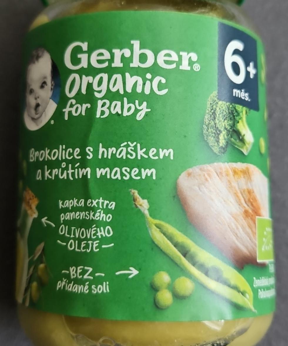 Fotografie - Gerber Organic Brokolica hrášok a morčacie mäso