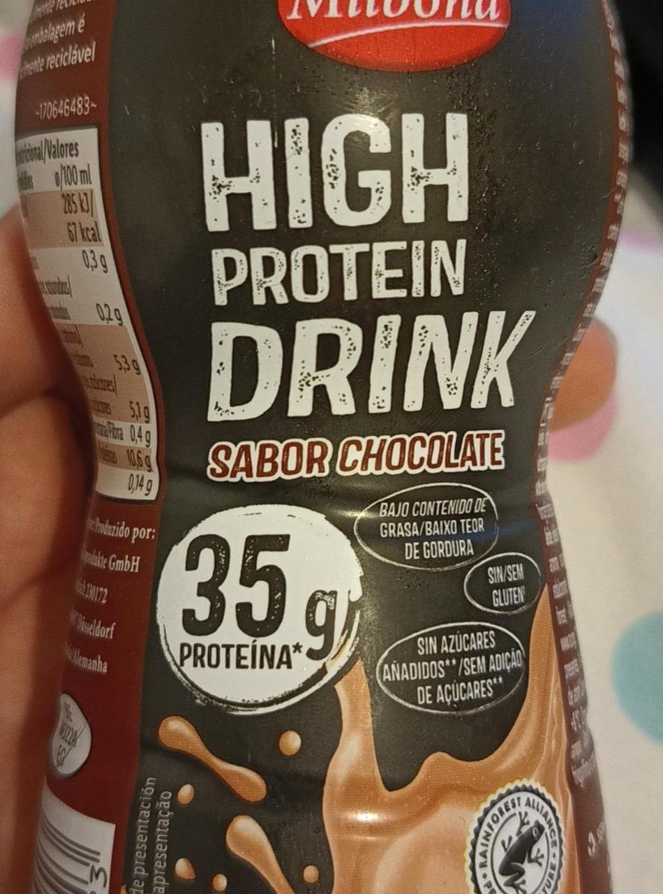 Fotografie - High Protein Drink Sabor Chocolate Milbona