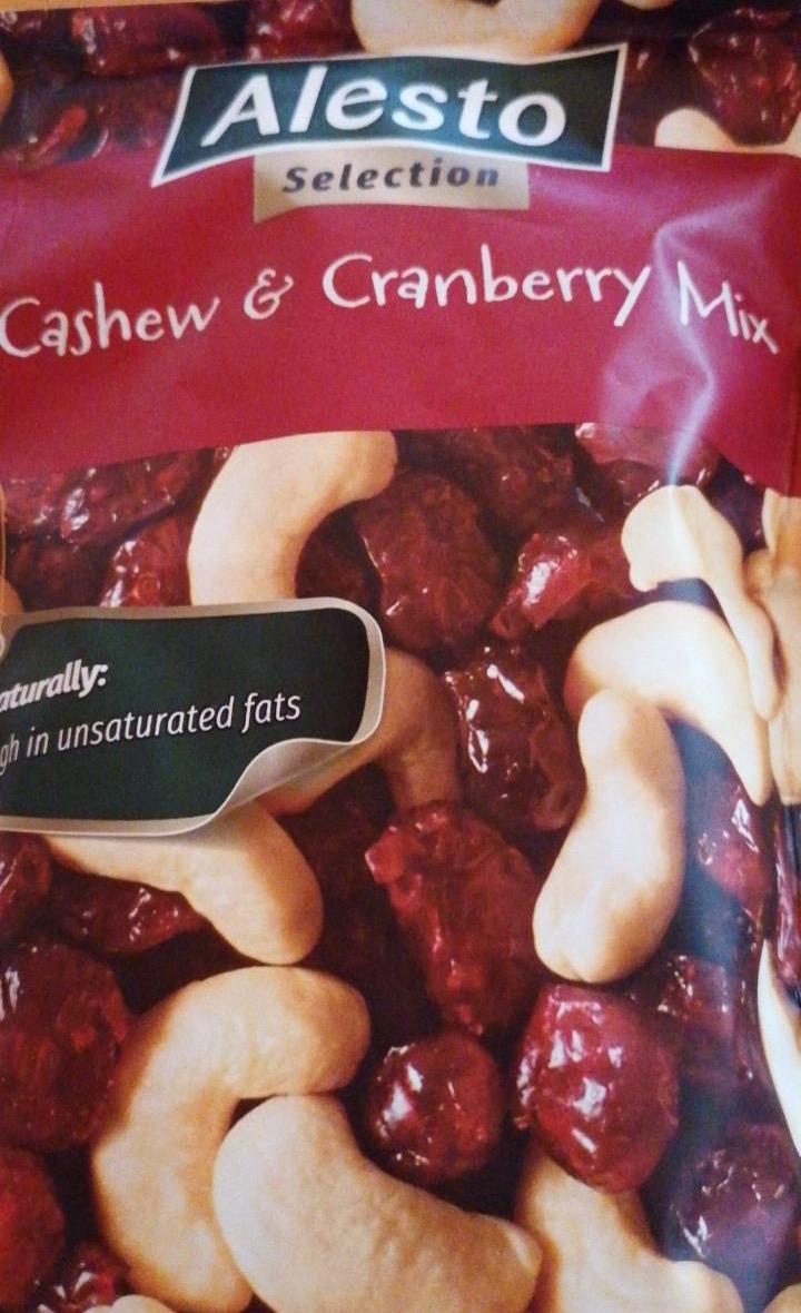 kalórie, hodnoty Cranberry & kJ mix - a Cashew nutričné Alesto