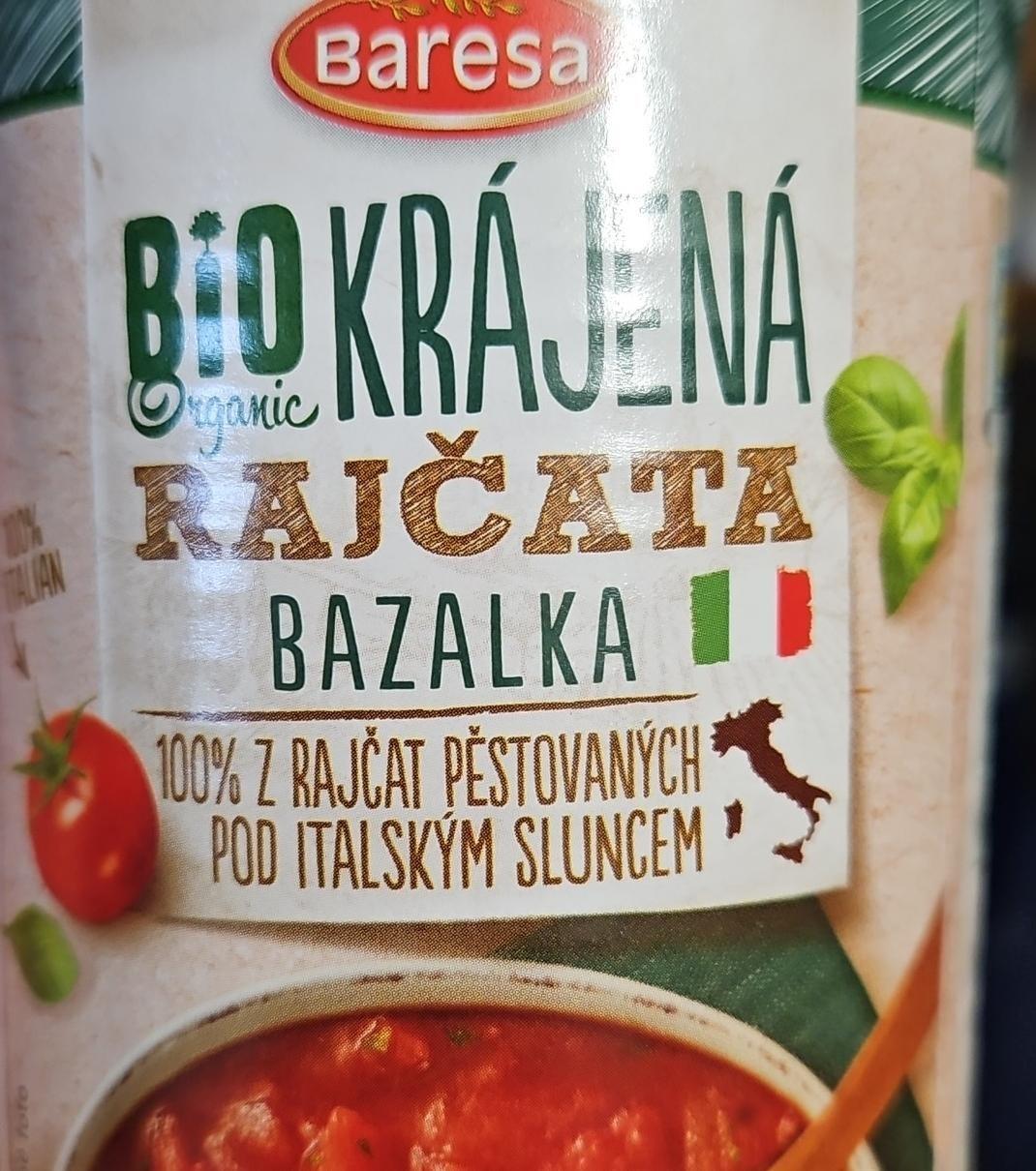 Fotografie - Krájená Rajčata Bazalka Bio Organic Baresa