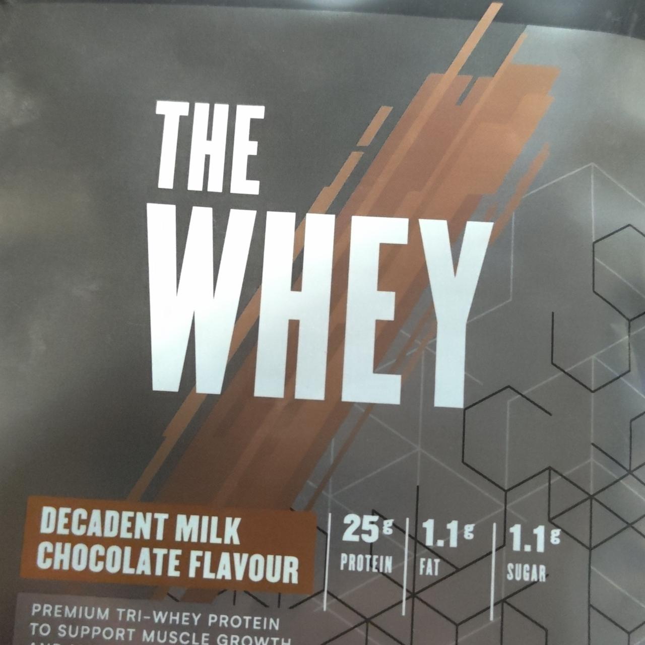 Fotografie - The whey decadent milk chocolate flavour Myprotein