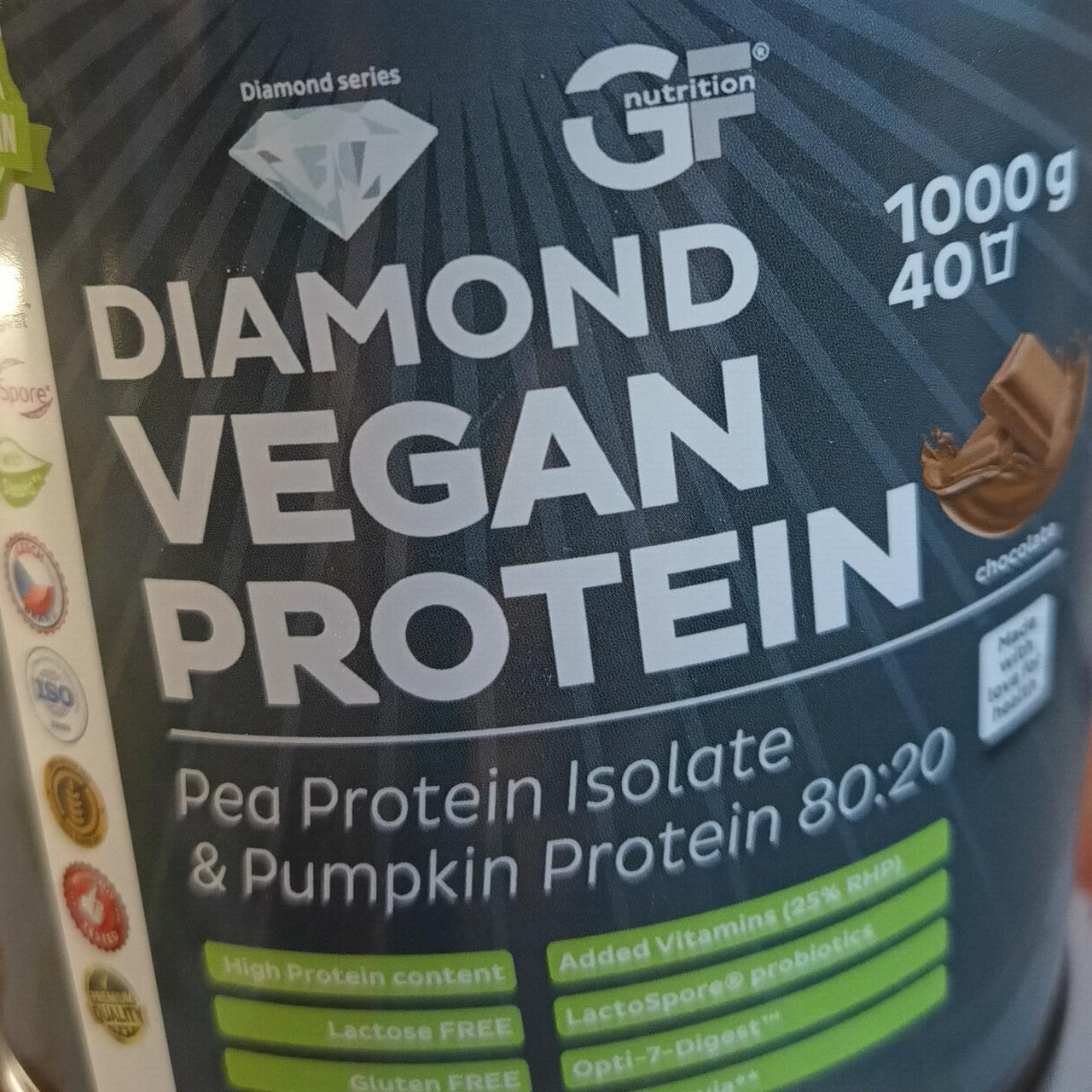 Fotografie - Diamond Vegan Protein chocolate GF Nutrition