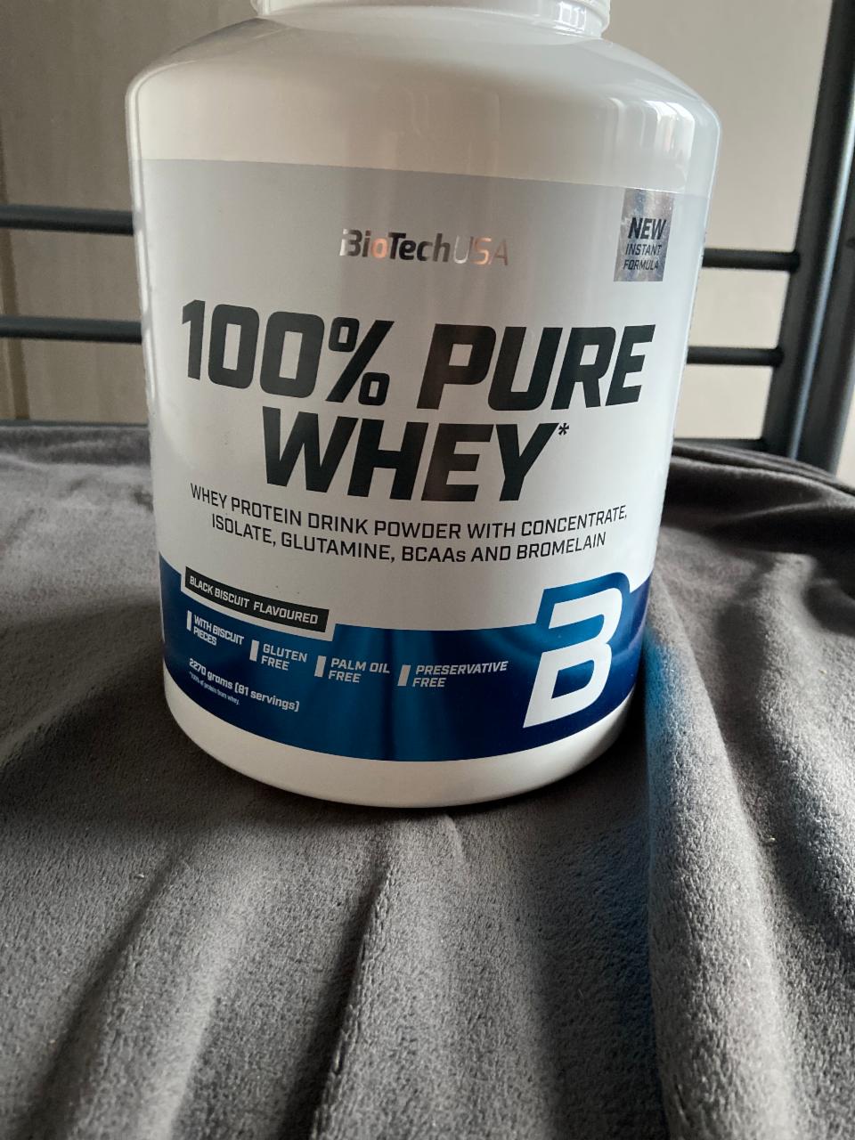 Fotografie - 100% Pure Whey Black Biscuit Flavoured BioTechUSA