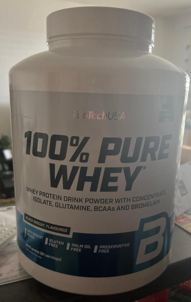 Fotografie - 100% Pure Whey Black Biscuit Flavoured BioTechUSA