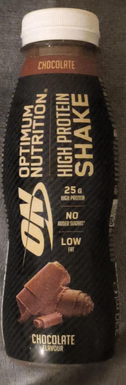 Fotografie - High Protein Shake Chocolate Flavour Optimum Nutrition