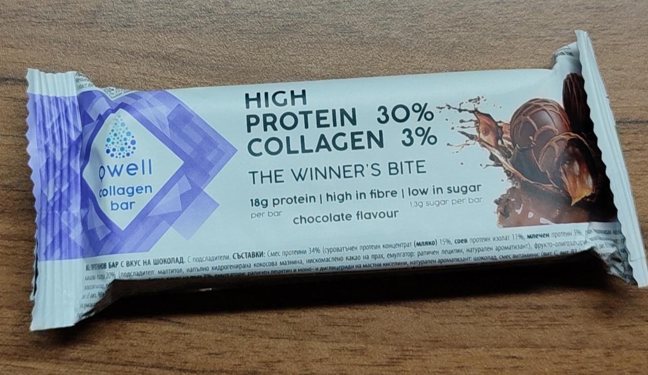 Fotografie - Q well collagen bar The Winner's Bite chocolate flavour