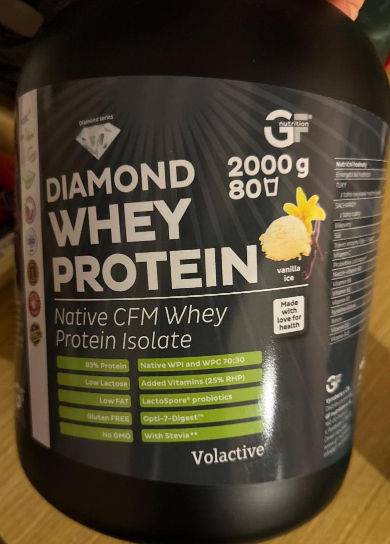 Fotografie - Diamond whey protein vanilla ice GF Nutrition