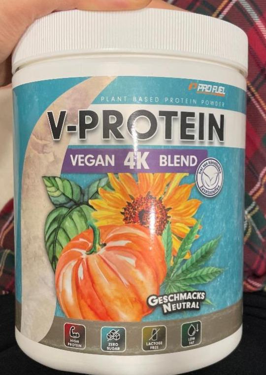 Fotografie - V-Protein Vegan 4K Blend Neutral Pro Fuel