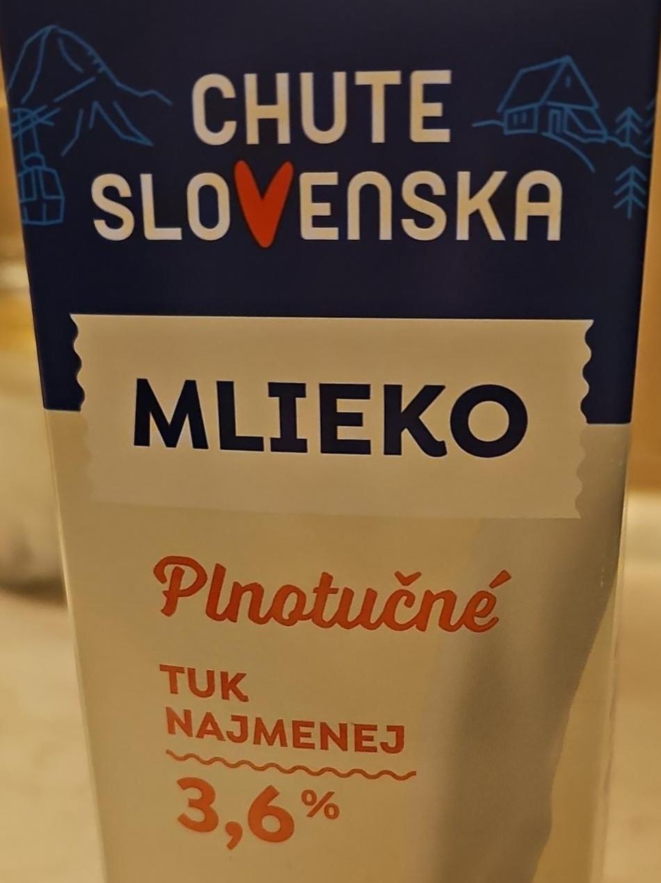 Fotografie - Mlieko Plnotučné 3,6% Chute Slovenska