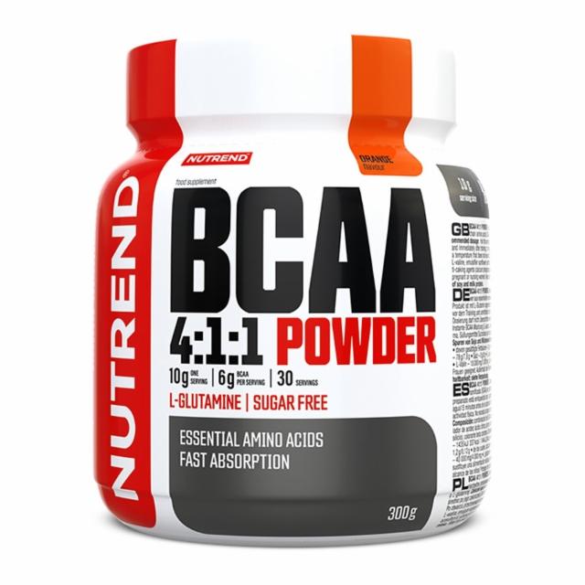 Fotografie - BCAA 4:1:1 energy powder orange flavour (pomeranč) Nutrend