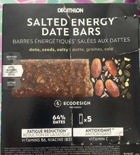 Fotografie - Salted Energy Date Bars Decathlon