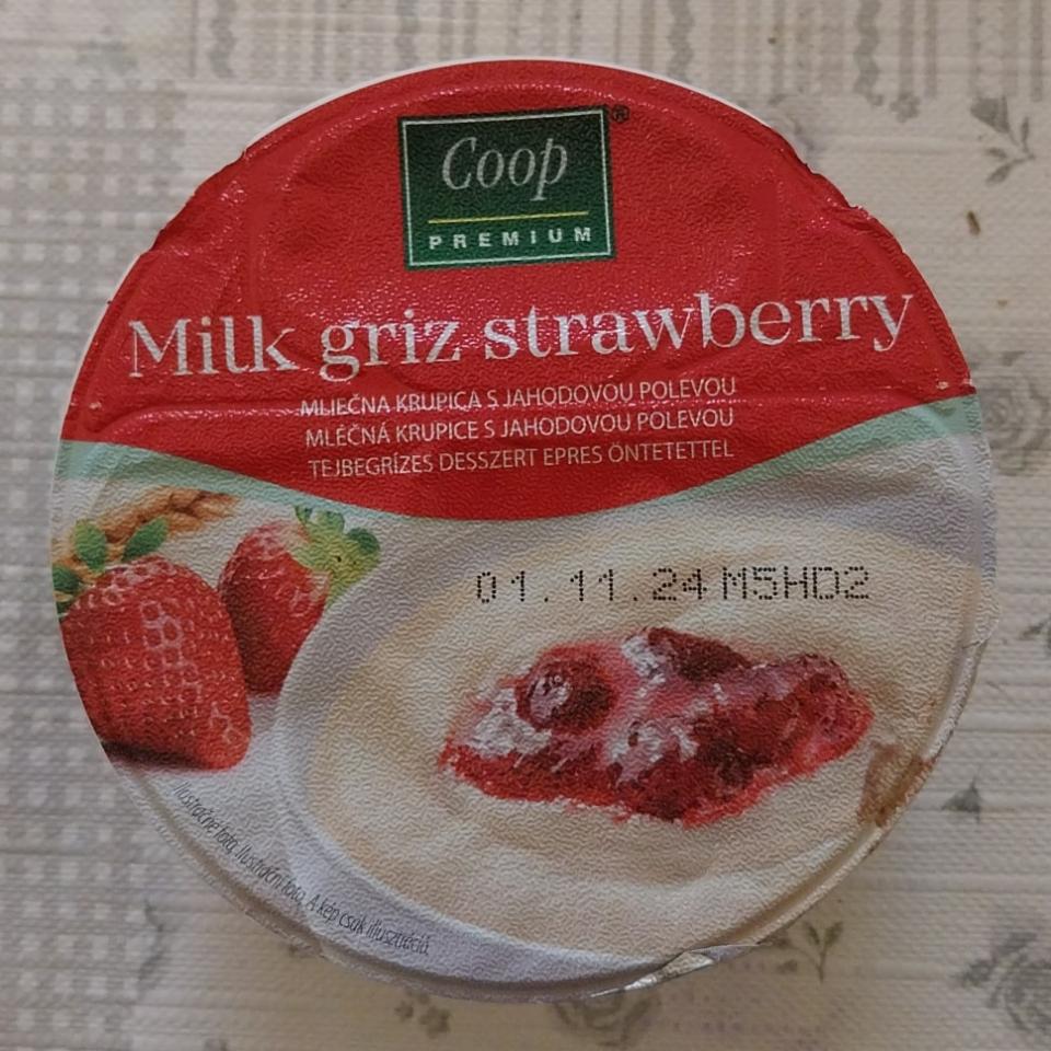 Fotografie - Milk griz strawberry Coop premium