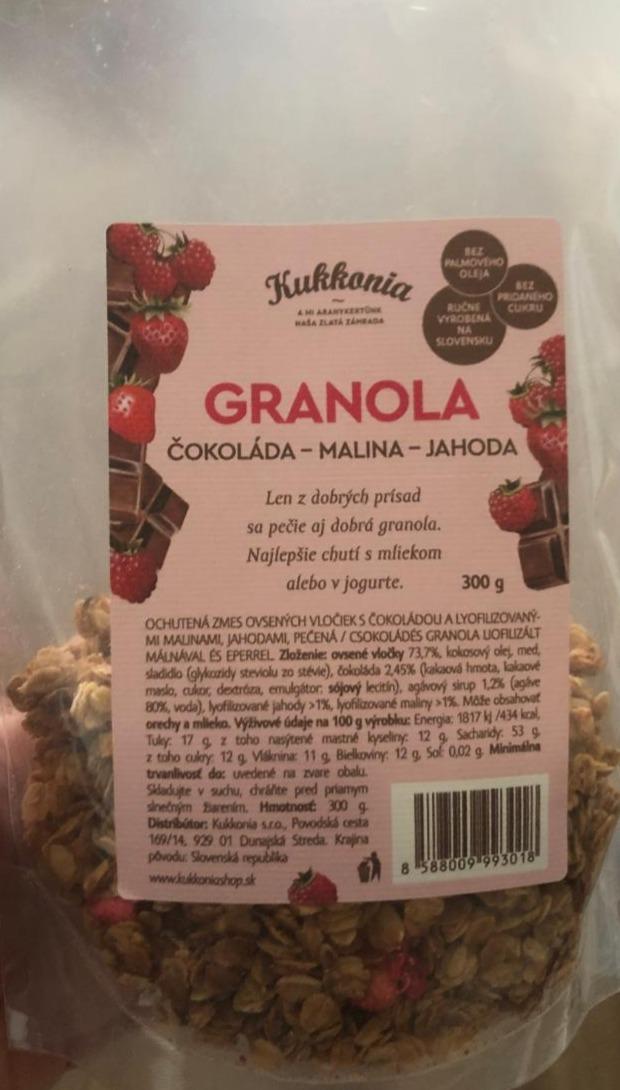 Fotografie - Granola Čokoláda - Malina - Jahoda Kukkonia