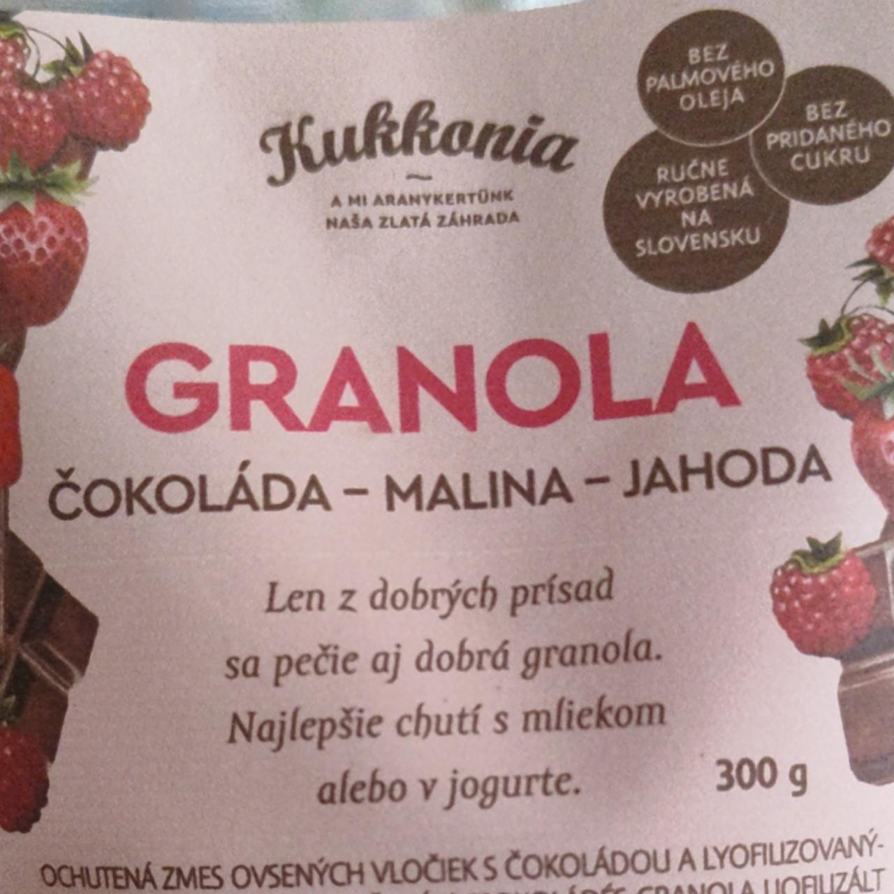 Fotografie - Granola Čokoláda - Malina - Jahoda Kukkonia