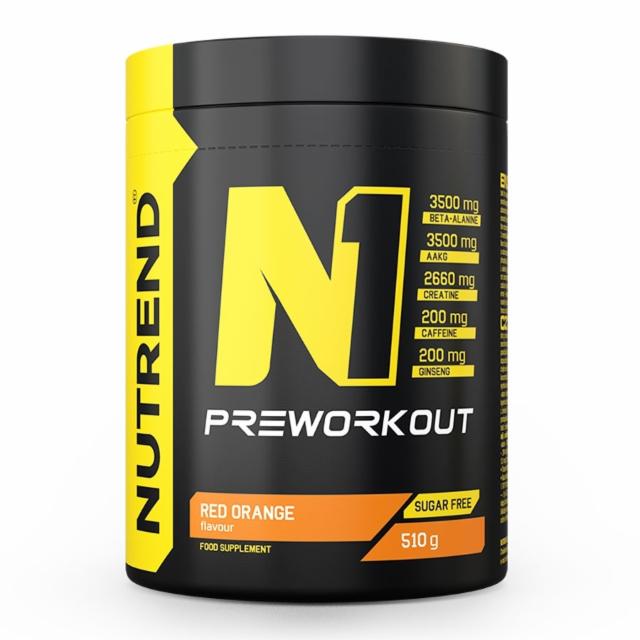 Fotografie - N1 preworkout red orange sugar free (červený pomeranč) Nutrend