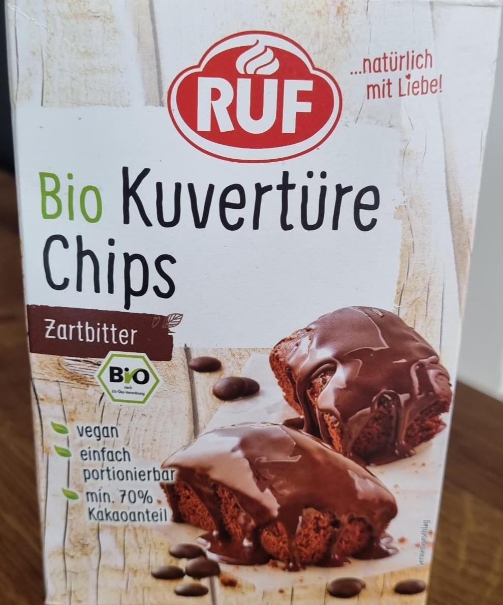 Fotografie - Bio Kuvertüre Chips Zartbitter RUF