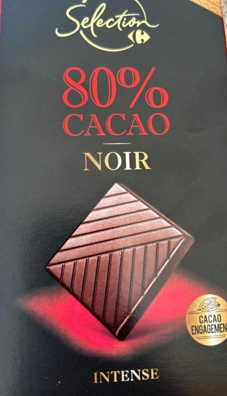 Fotografie - 80% Cacao Noir Intense Carrefour Selection