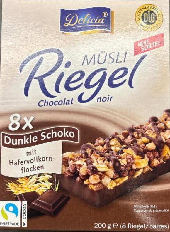 Fotografie - Müsli riegel chocolat noir Delicia