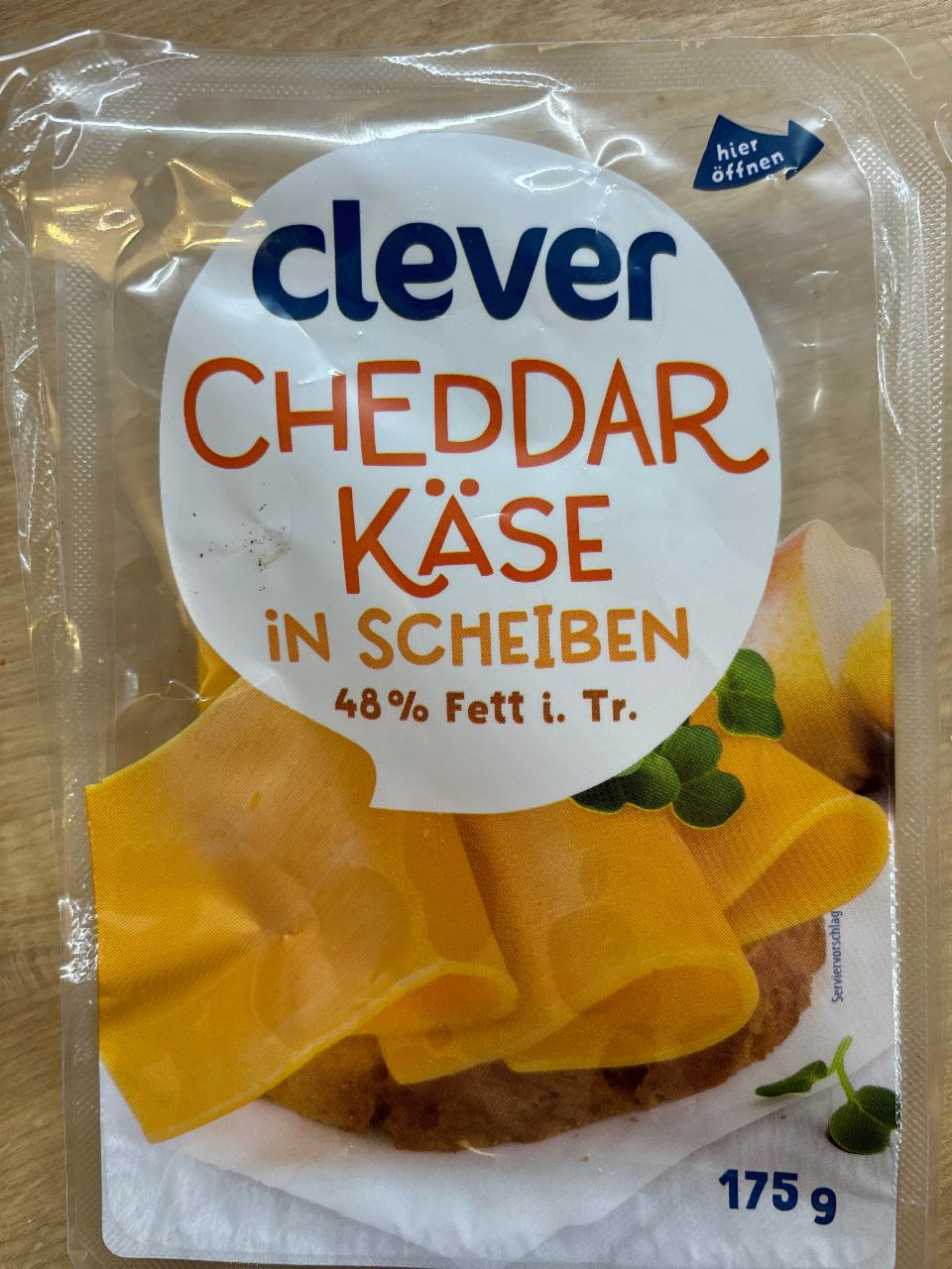 Fotografie - Cheddar Käse in Scheiben Clever