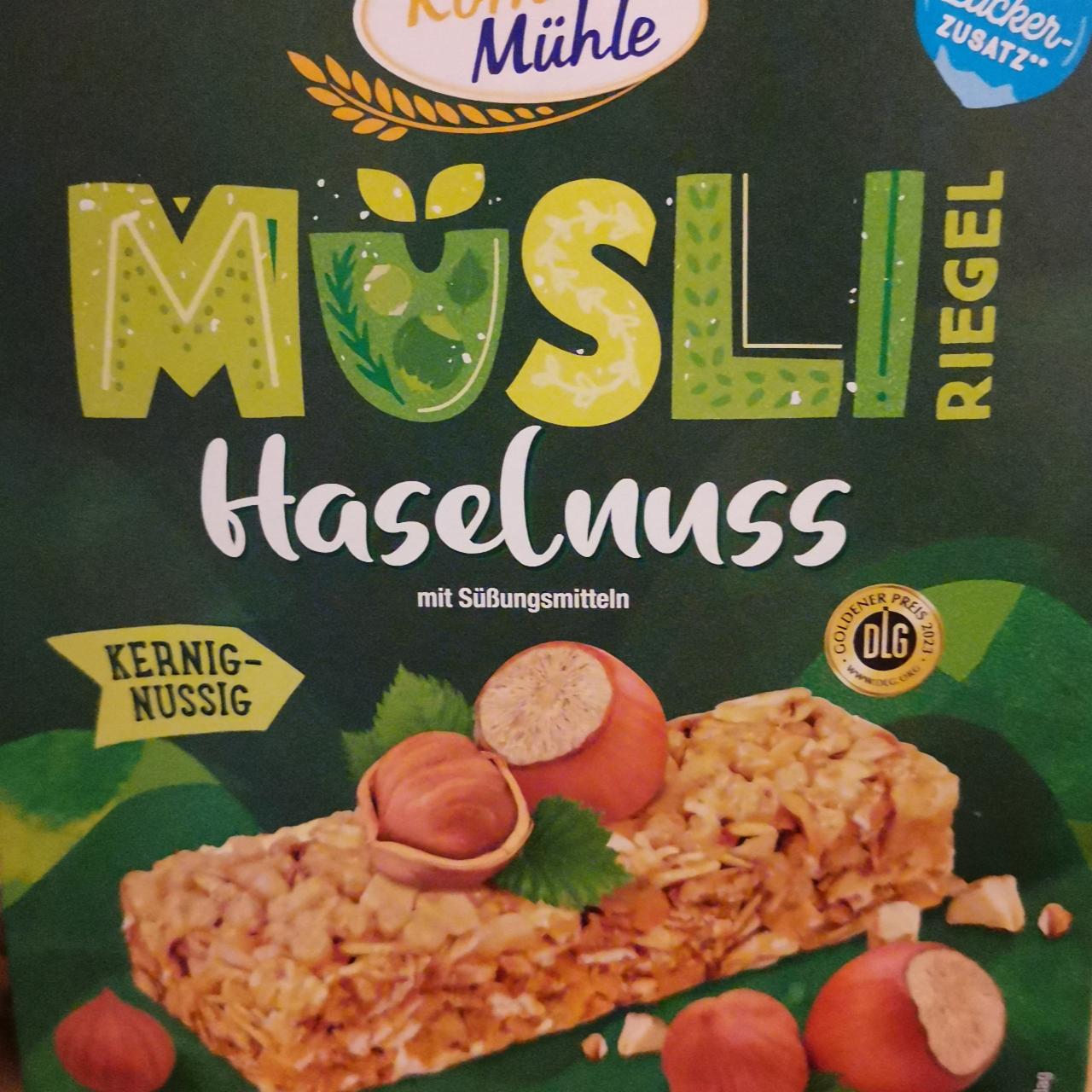 Fotografie - Müsli Riegel Haselnuss Korn Mühle