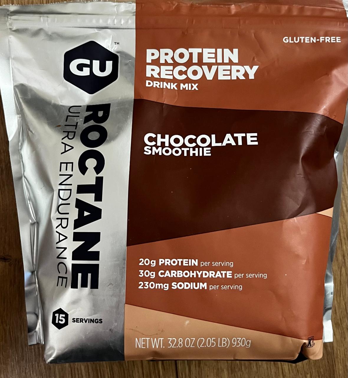 Fotografie - Roctane Protein Recovery Drink Mix Chocolate Smoothie GU