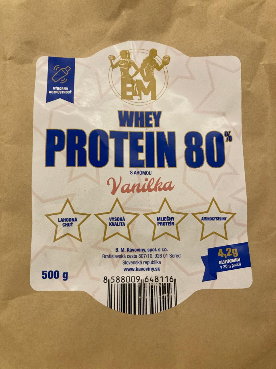 Fotografie - Whey Protein 80% s arómou Vanilka BM