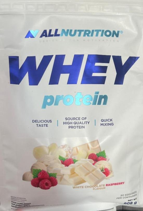 Fotografie - Whey protein White chocolate raspberry Allnutrition