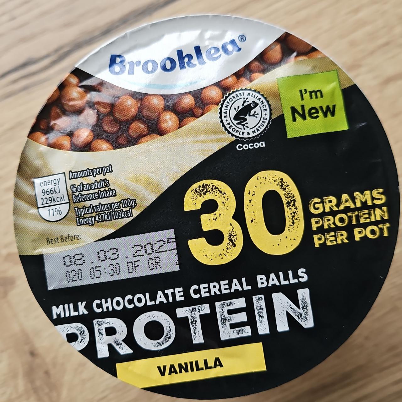 Fotografie - Milk Chocolate Cereal Balls Protein Vanilla Brooklea