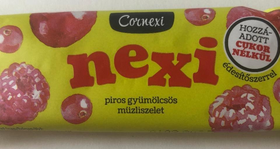 Fotografie - Nexi piros gyümölcsös müzliszelet Cornexi