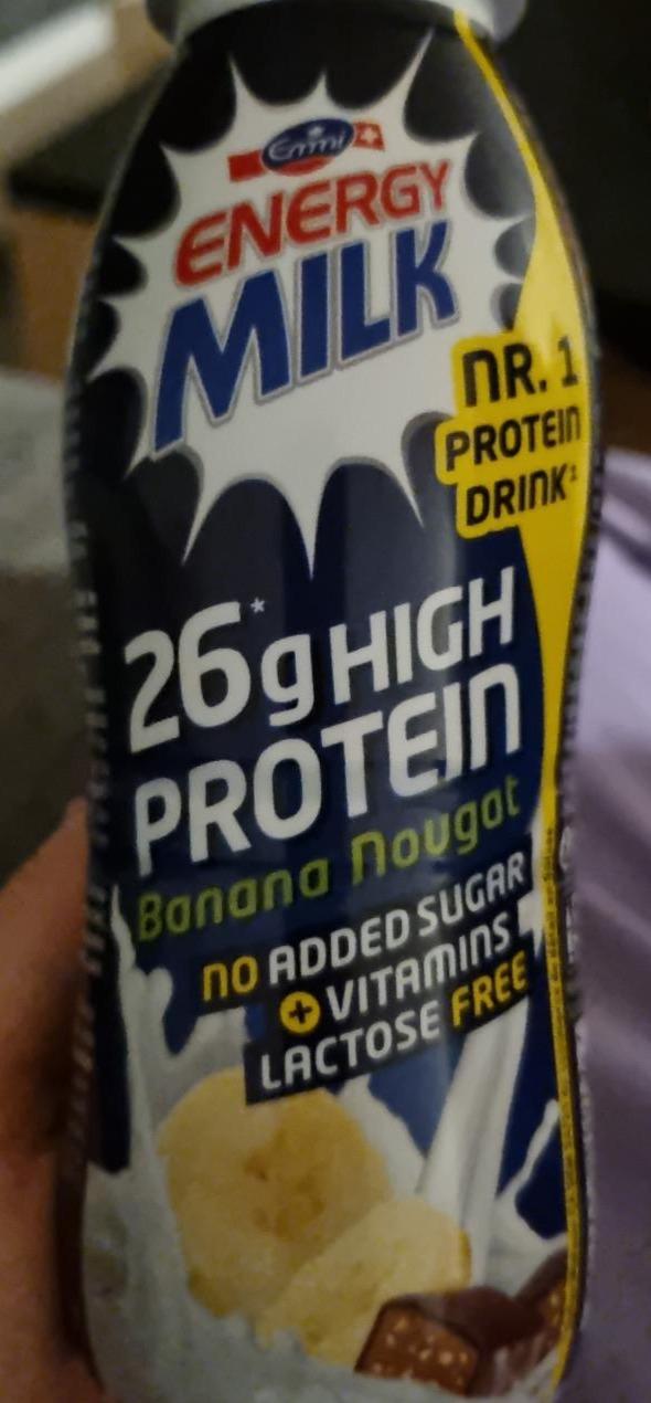 Fotografie - Energy Milk 26g High Protein Banana Nougat Emmi