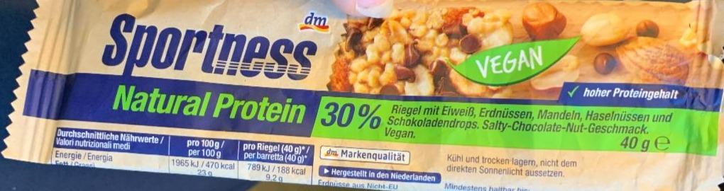 Fotografie - Natural protein 30% vegan Sportness