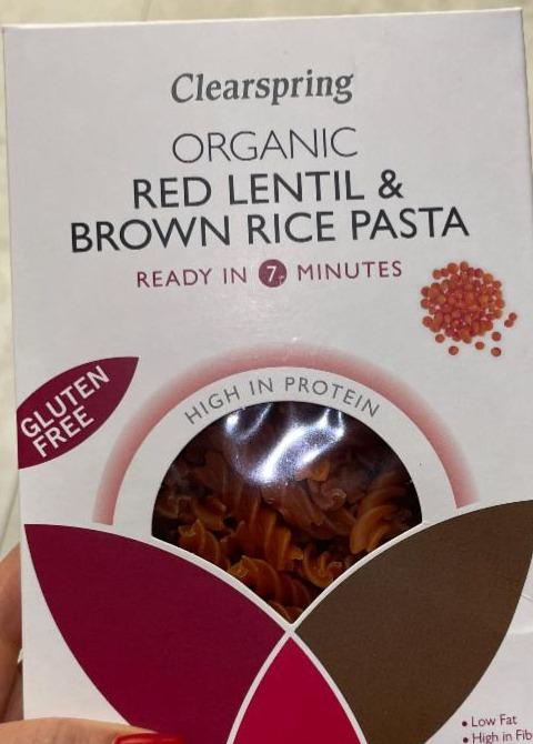 Fotografie - Organic Red lentil & Brown rice pasta Clearspring