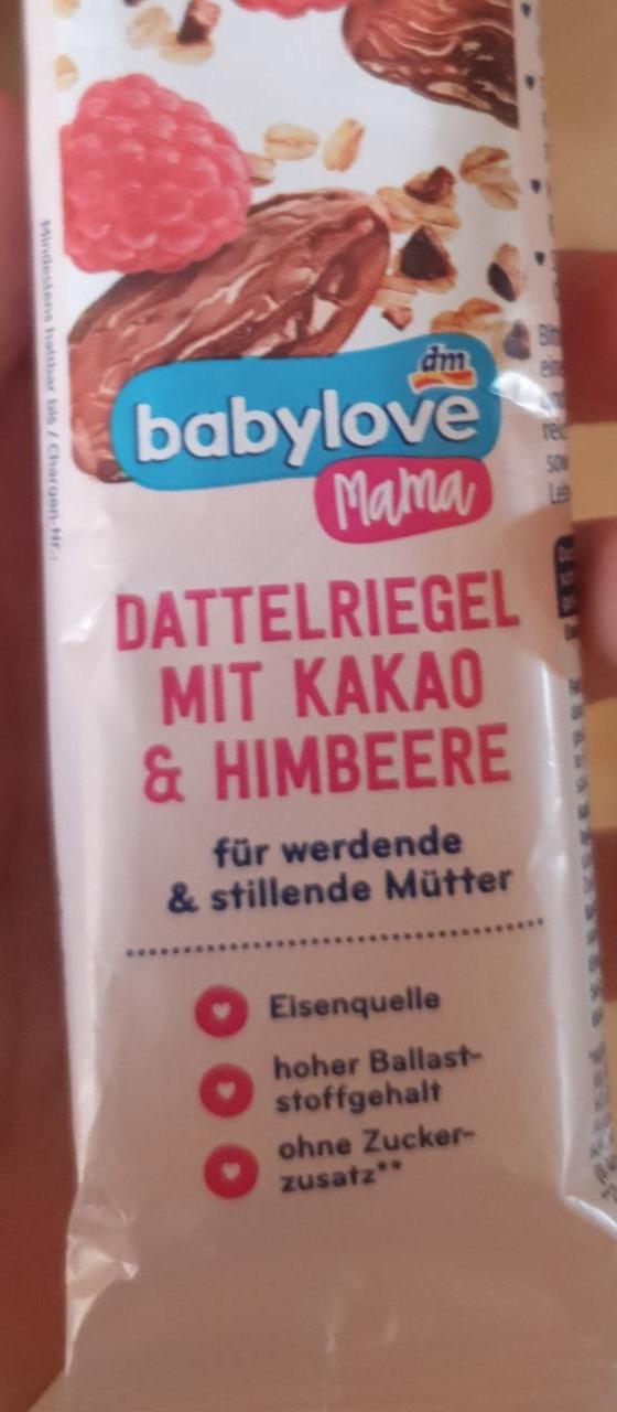 Fotografie - Dattelriegel mit Kakao & Himbeeren Babylove