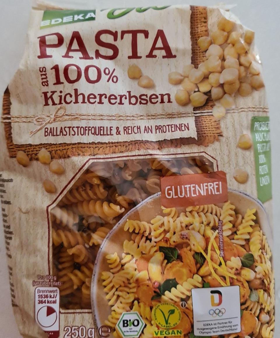 Fotografie - Pasta aus 100% Kichererbsen Fusilli Edeka Bio