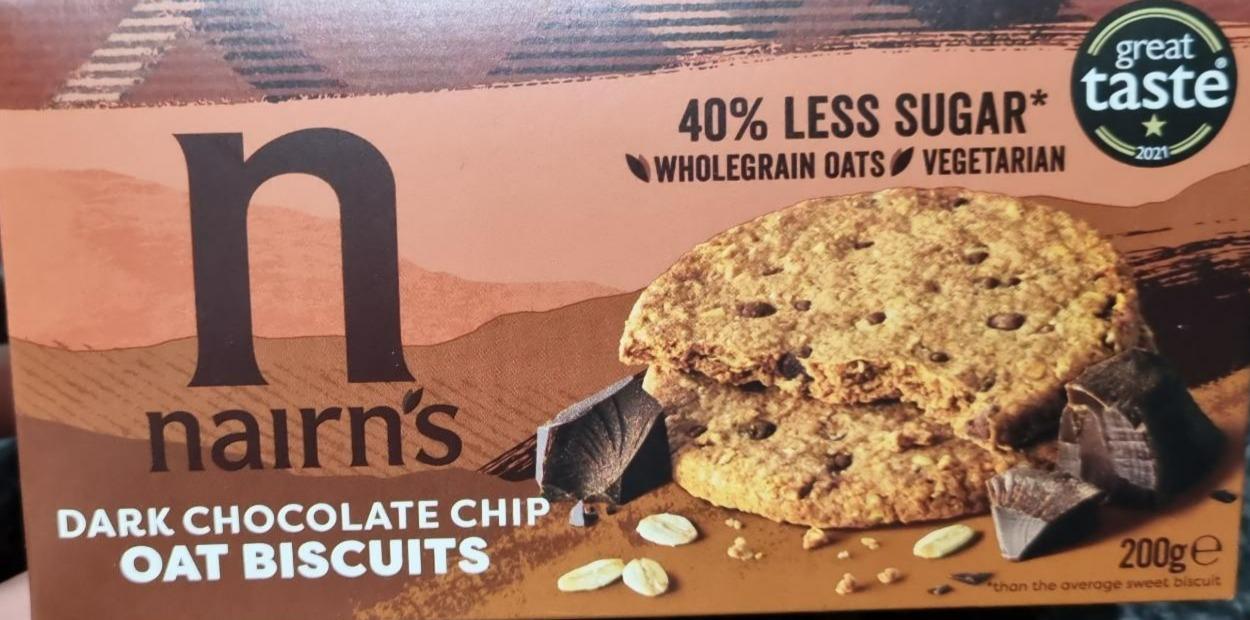 Fotografie - Dark chocolate chip oat biscuits nairn’s