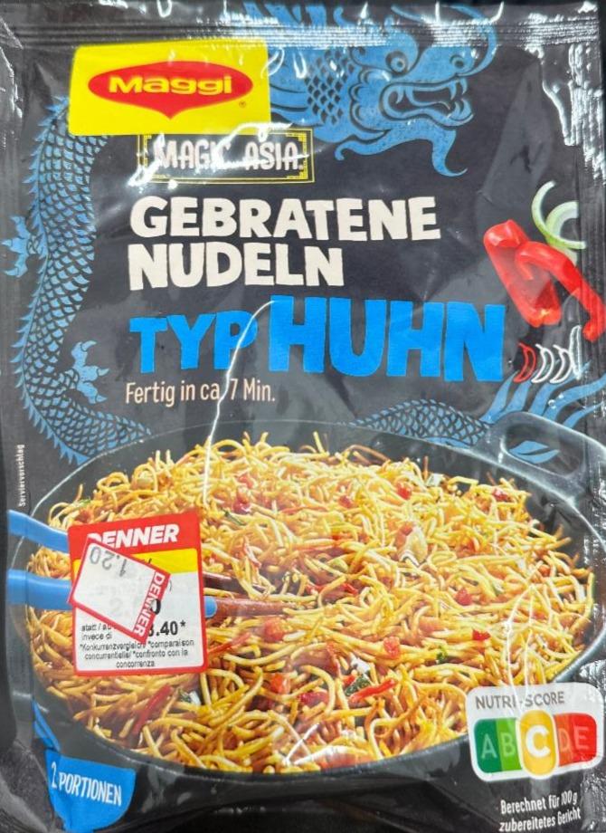 Fotografie - Gebratene Nudeln Typ Huhn Maggi