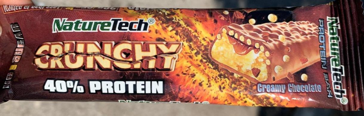 Fotografie - Crunchy 40% Protein Bar Creamy Chocolate NatureTech