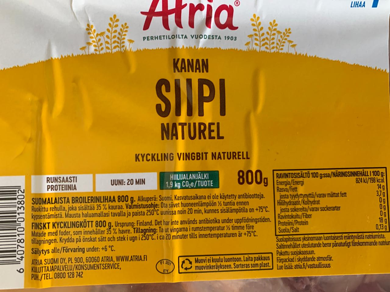 Fotografie - Kanan siipi naturel Atria