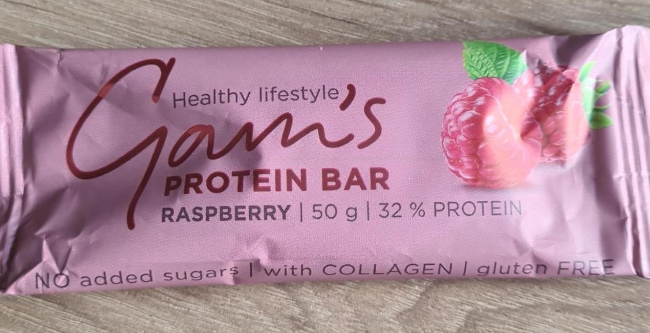 Fotografie - Protein bar raspberry Gam's Healthy lifestyle